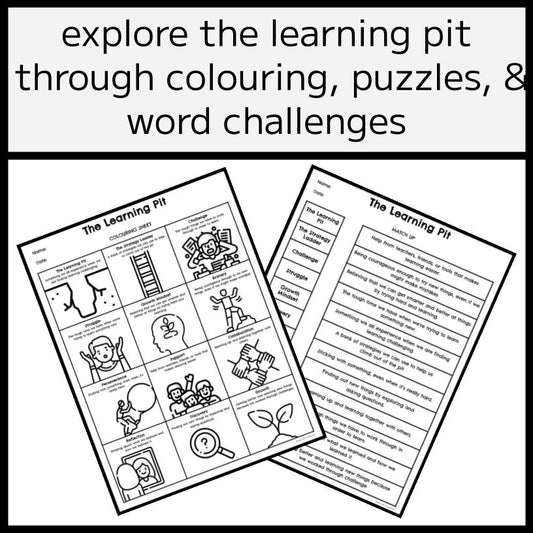 The Learning Pit Worksheet & Activity Set