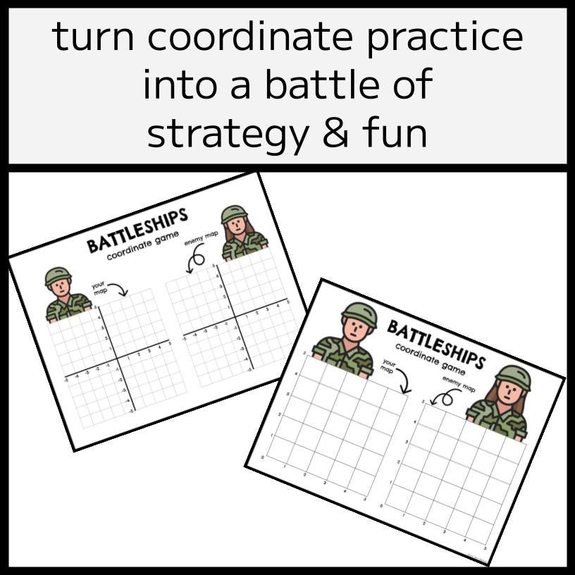 Battleships Coordinate Plane & Graphing Game