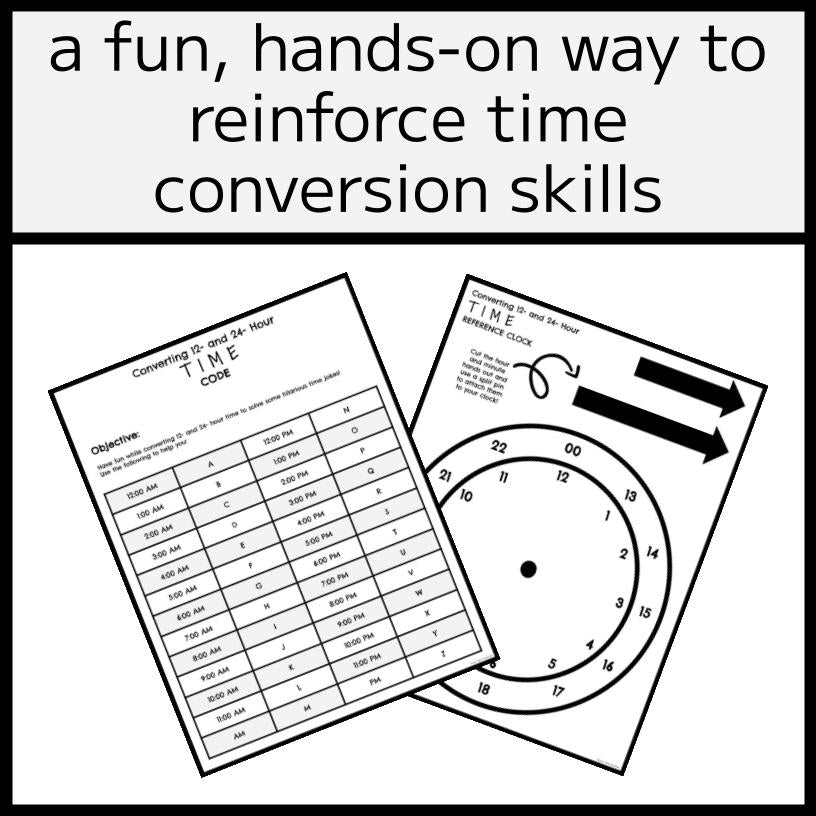 12- & 24-Hour Time Conversions Code Breakers