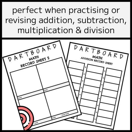 Dartboard Number Games - Addition, Subtraction, Multiplication & Division