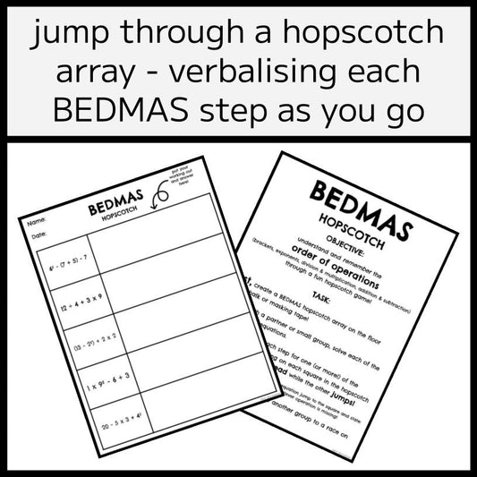 BEDMAS Hopscotch Activity