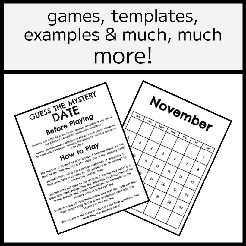 GUESS THE MYSTERY BUNDLE: Number, Time, & Date