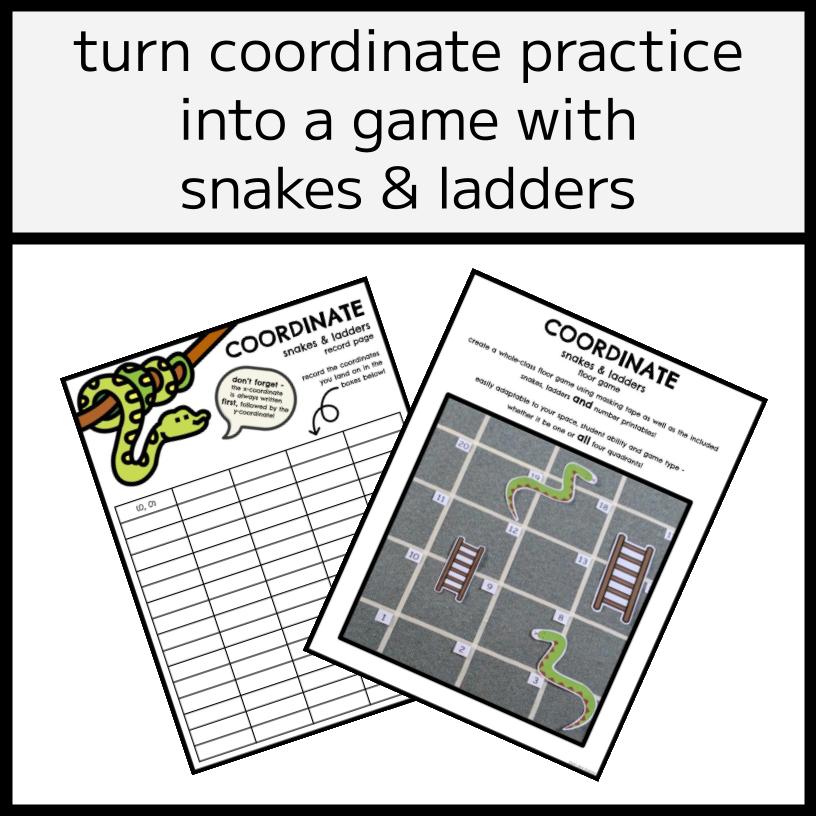 Coordinate Snakes & Ladders Dice Game