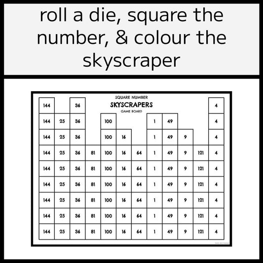Square Number SkyScrapers Game & City-Building Task