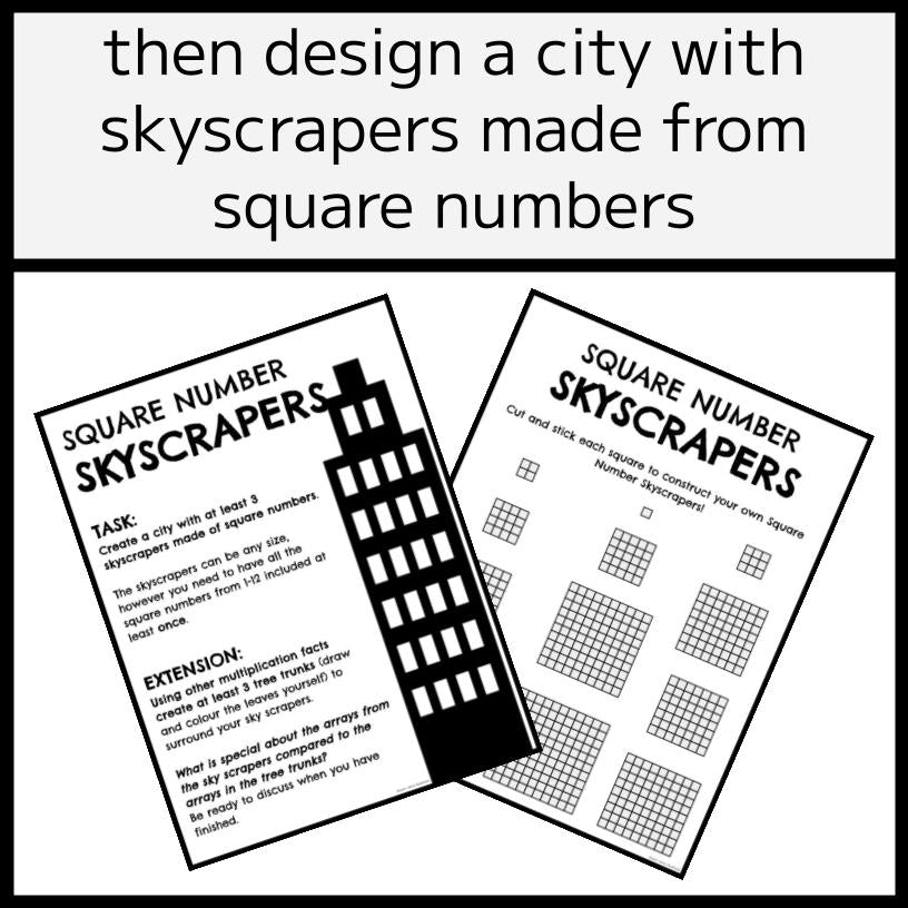 Square Number SkyScrapers Game & City-Building Task