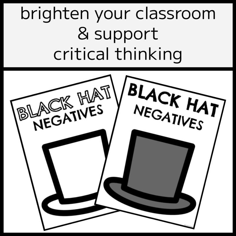 6 Thinking Hats Poster Set