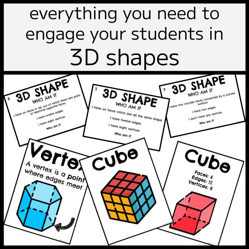 3D SHAPE BUNDLE - Posters, Activities, Projects & MORE