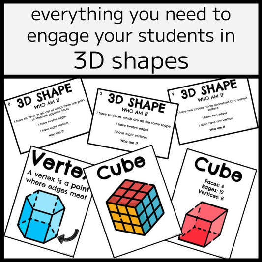 3D SHAPE BUNDLE - Posters, Activities, Projects & MORE