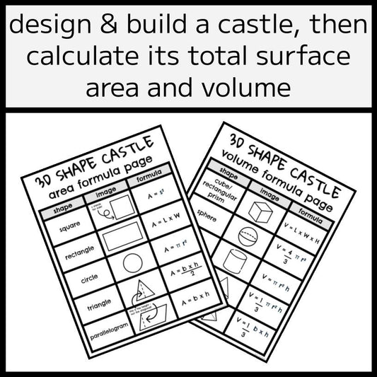 3D Shape Castle Project - Area & Perimeter