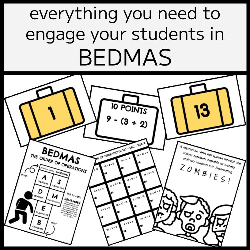 BEDMAS BUNDLE - Posters, Games, Activities & MORE