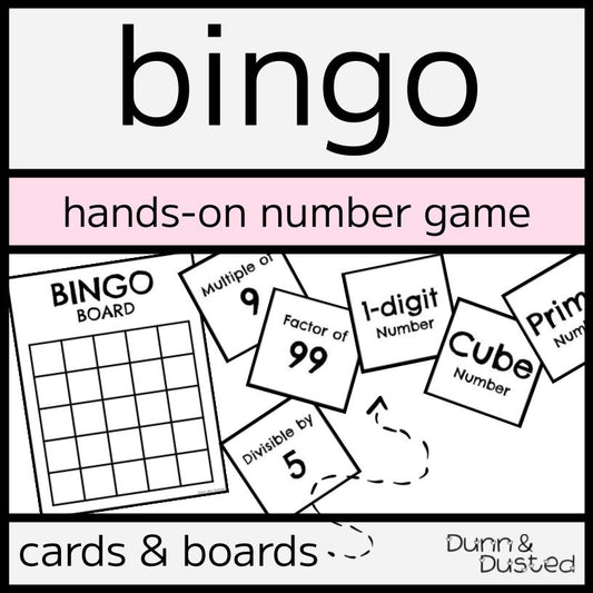Number BINGO Game - Composite, Prime, Square, Even, Odd and MORE