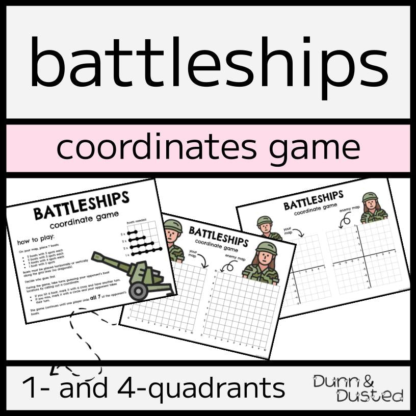 Battleships Coordinate Plane & Graphing Game