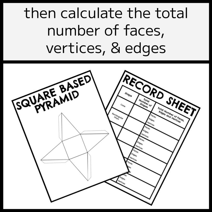 3D Shape Castle Project - Faces, Edges, & Vertices