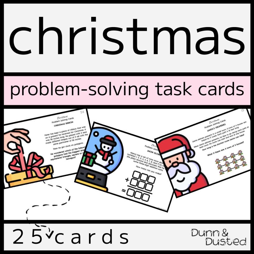 Christmas Problem Solving Question Cards - 25 Cards & Answers