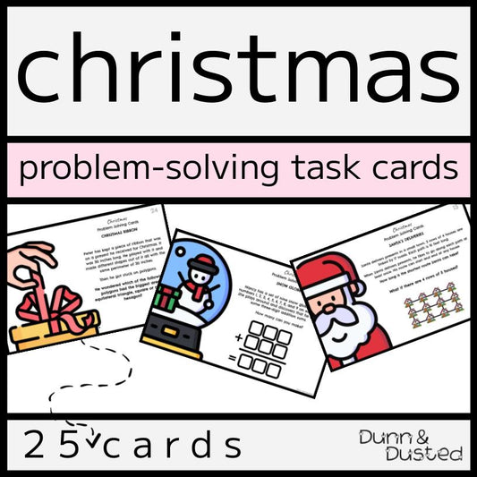 Christmas Problem Solving Question Cards - 25 Cards & Answers
