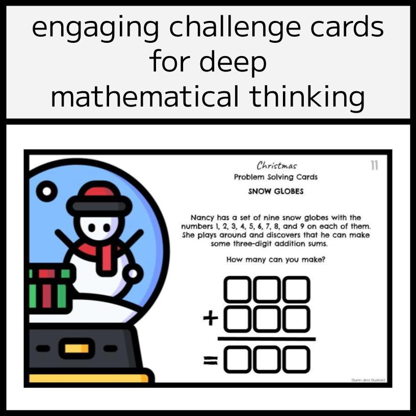 Christmas Problem Solving Question Cards - 25 Cards & Answers