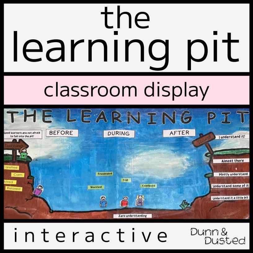 The Learning Pit & Growth Mindset Bulletin Board Display Set