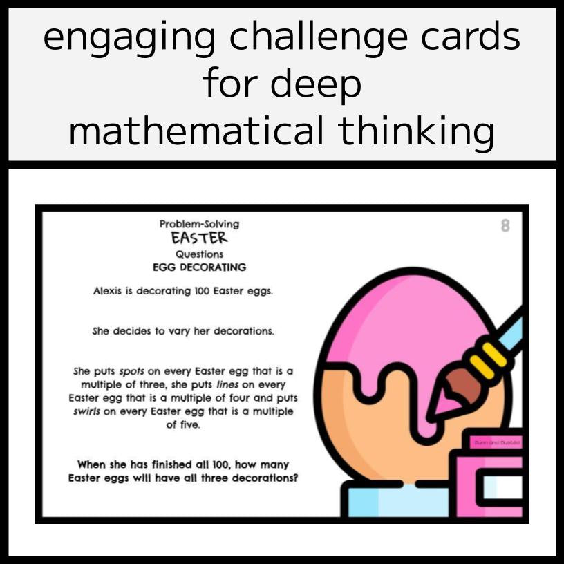 Easter Problem Solving Question Cards - 20 Cards & Answers