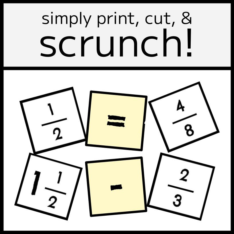 Popcorn Math Fractions Activity