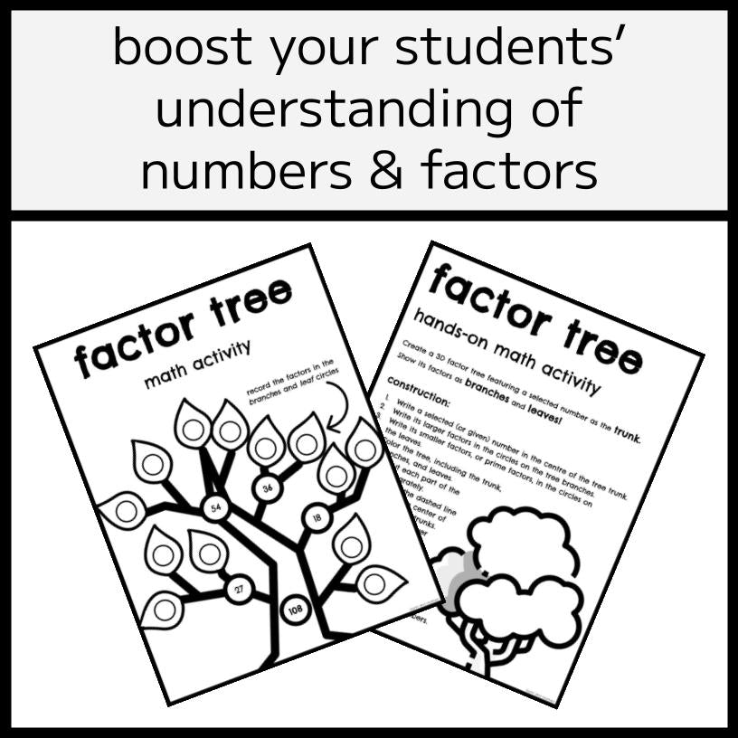 3D Factor Tree Construction Activity
