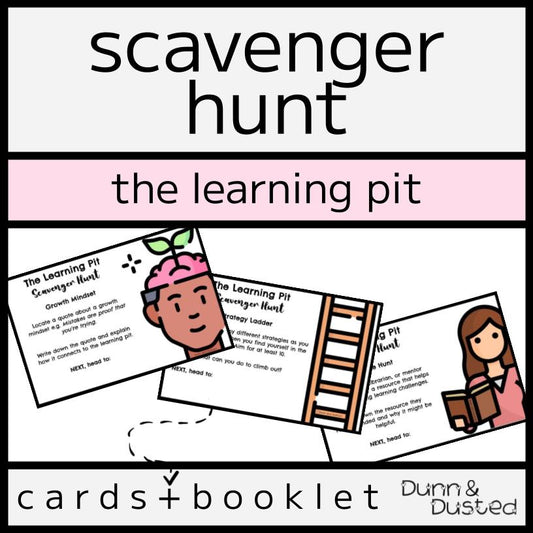 The Learning Pit Scavenger Hunt Cards & Booklet