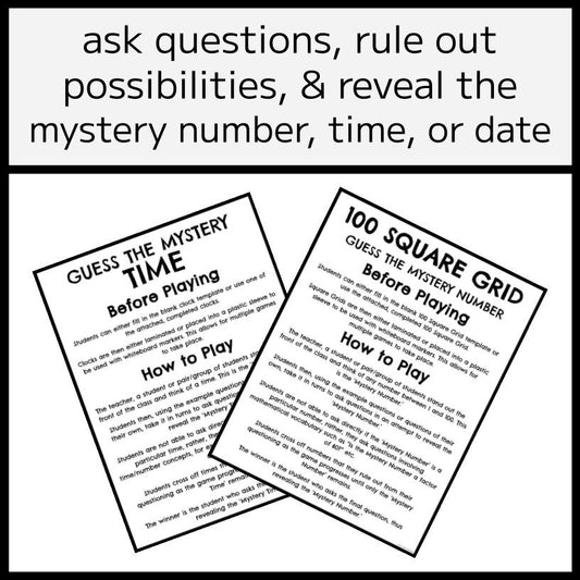 GUESS THE MYSTERY BUNDLE: Number, Time, & Date