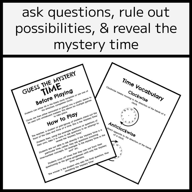 Guess the Mystery Time - Clock Game