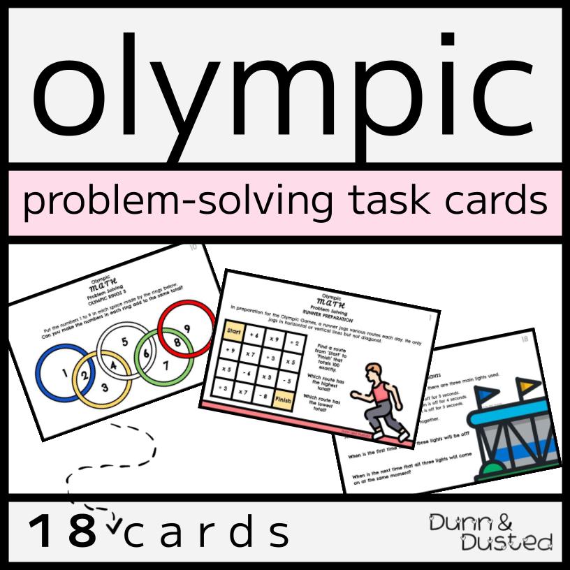 Olympic Problem Solving Question Cards - 18 Cards & Answers