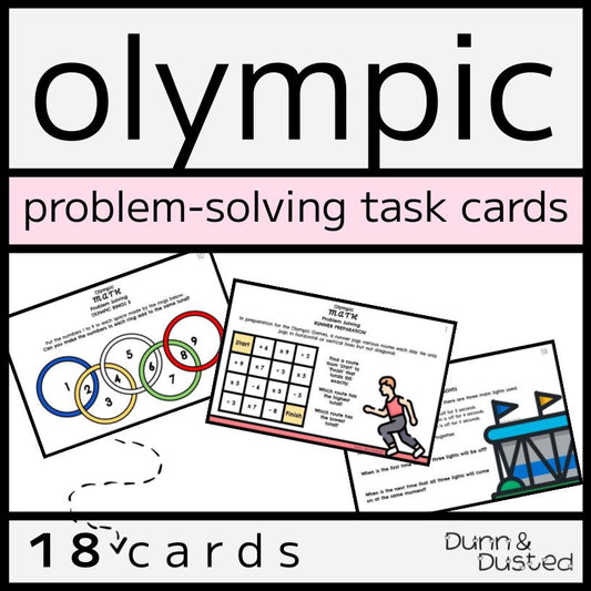 Olympic Problem Solving Question Cards - 18 Cards & Answers