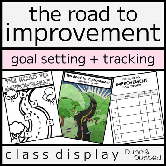 The Road to Improvement - Goal Setting & Tracking Bulletin Board Display