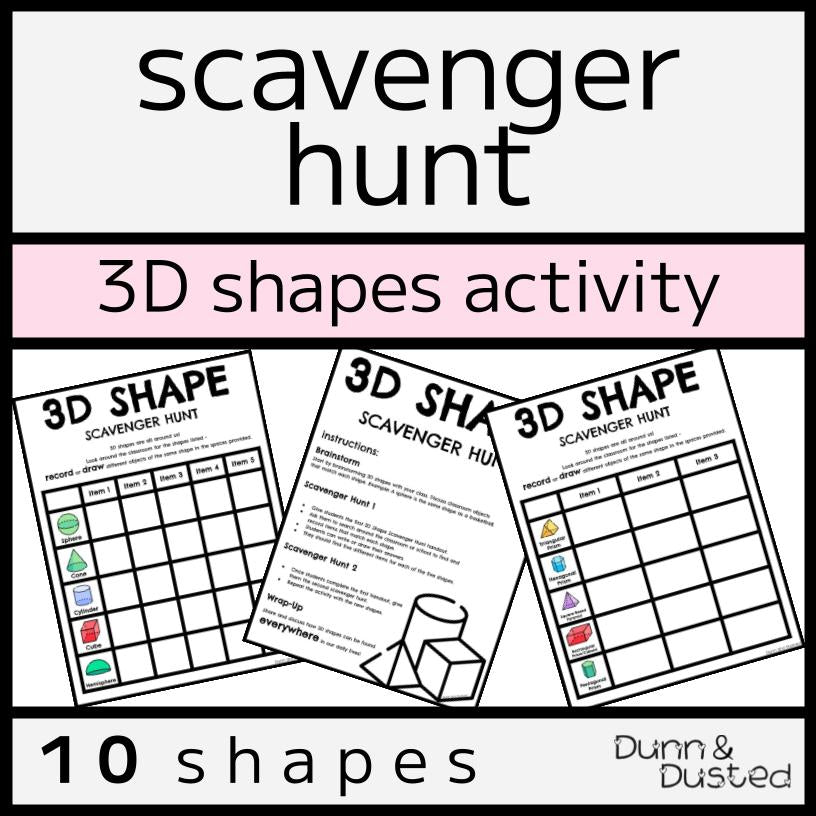 3D Shape Scavenger Hunt