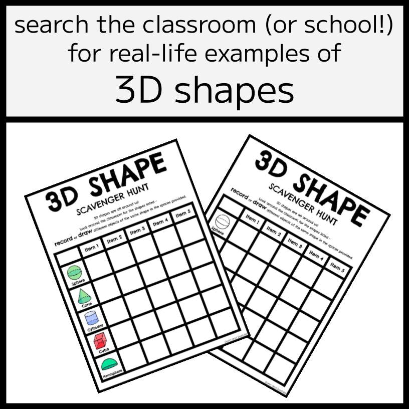 3D Shape Scavenger Hunt