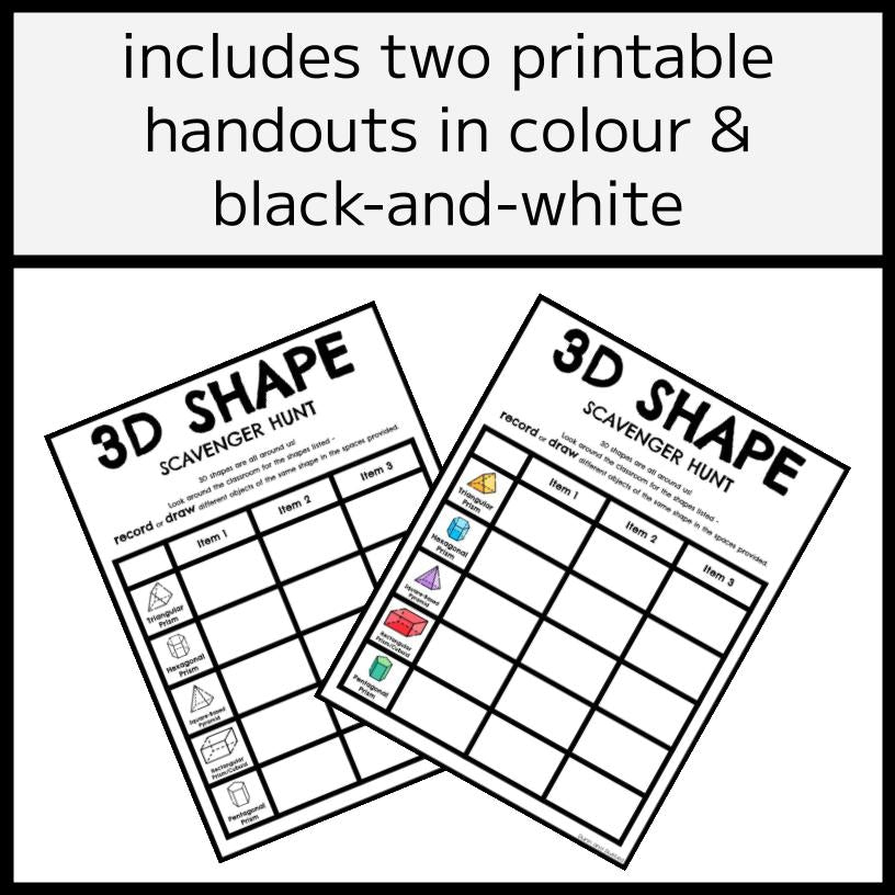 3D Shape Scavenger Hunt
