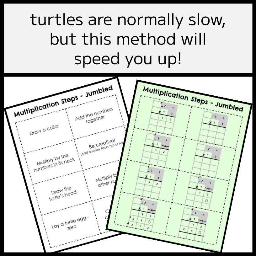 The Turtlehead Multiplication Method Ordering Activity