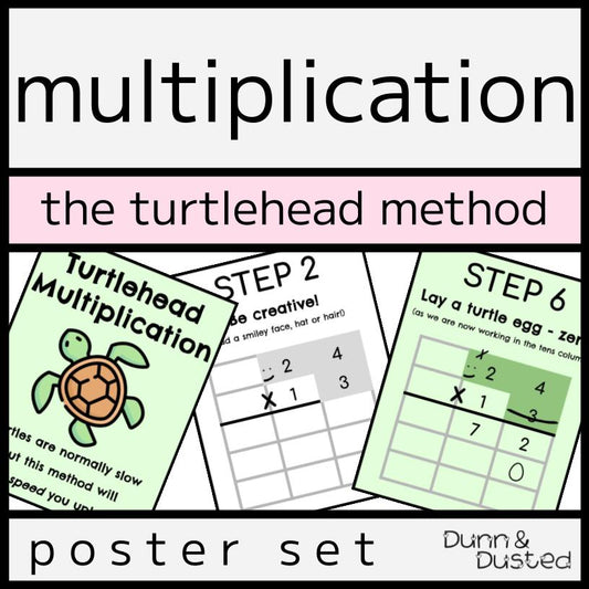 The Turtlehead Multiplication Method Poster Set