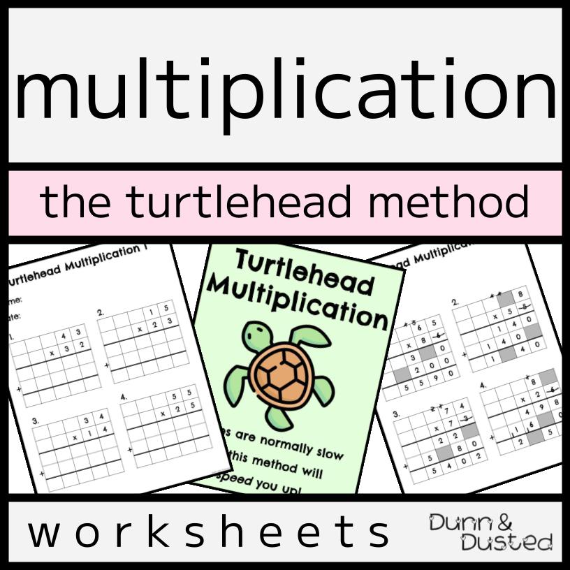 The Turtlehead Multiplication Method Worksheets
