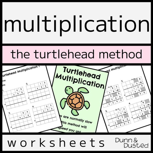The Turtlehead Multiplication Method Worksheets