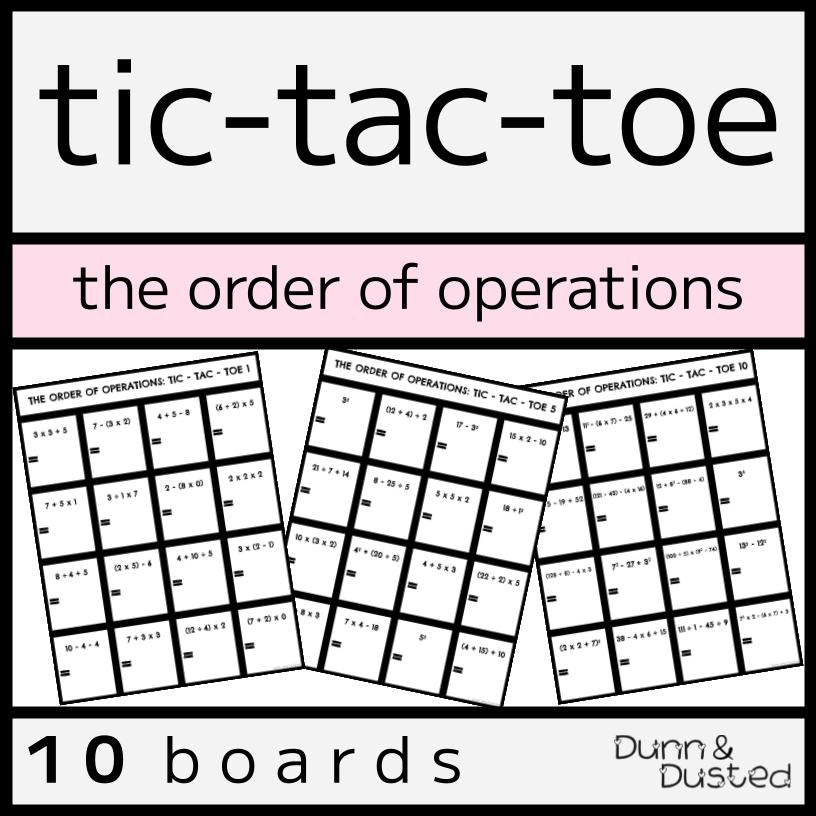 BEDMAS Tic-Tac-Toe Game