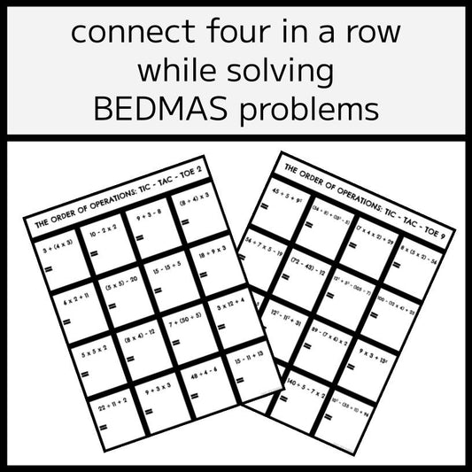 BEDMAS Tic-Tac-Toe Game