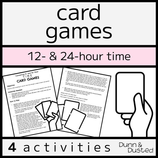 12- & 24-Hour Time Conversions Card Games
