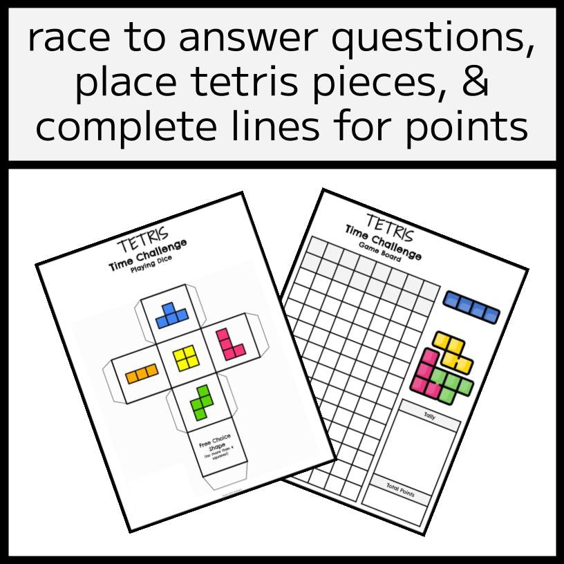 Tetris Challenge Revision Game for ANY Topic