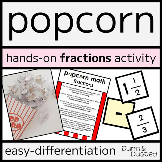 Popcorn Math Fractions Activity