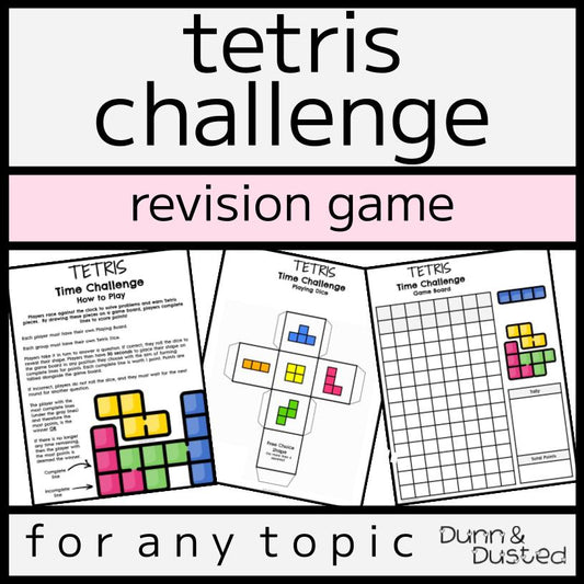 Tetris Challenge Revision Game for ANY Topic