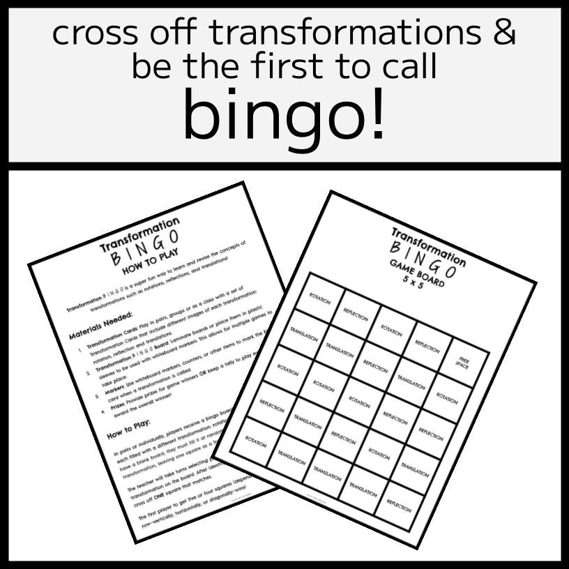Transformation BINGO Game & PowerPoint
