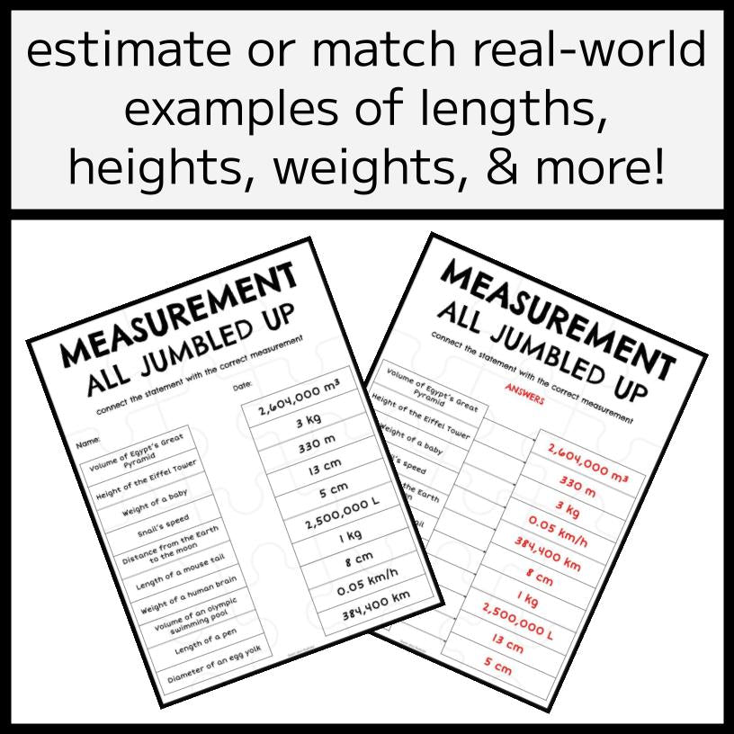Measurement Estimation & Matching Activity