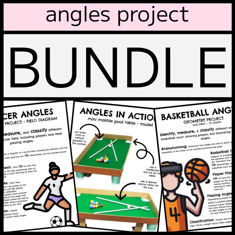 ANGLES PROJECT BUNDLE - Instructions, Templates, & Worksheets