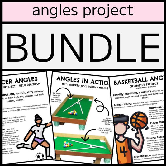 ANGLES PROJECT BUNDLE - Instructions, Templates, & Worksheets