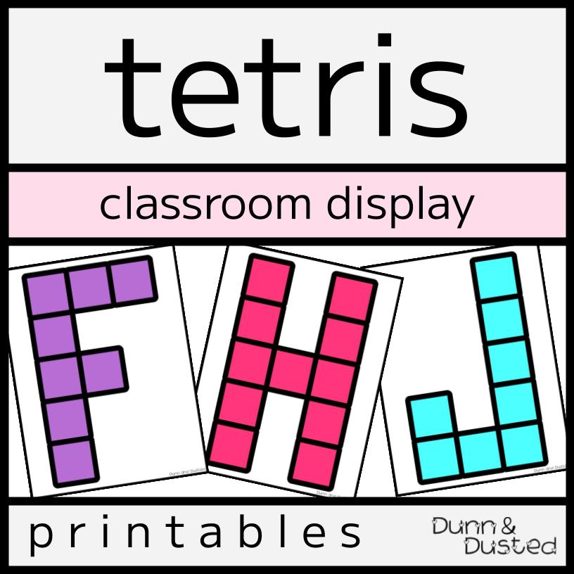 Tetris-Themed Classroom Display & Poster Set
