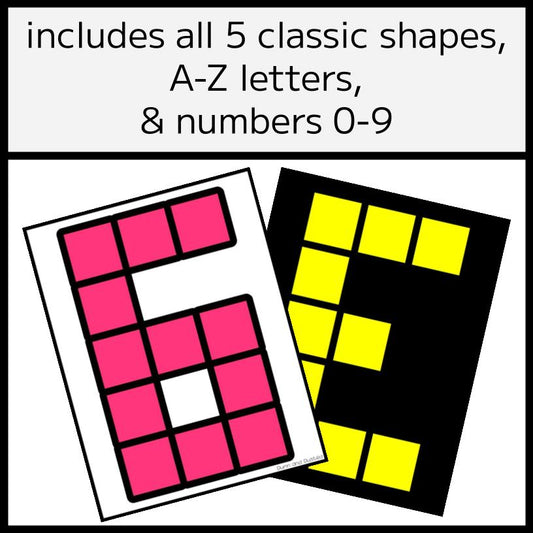 Tetris-Themed Classroom Display & Poster Set