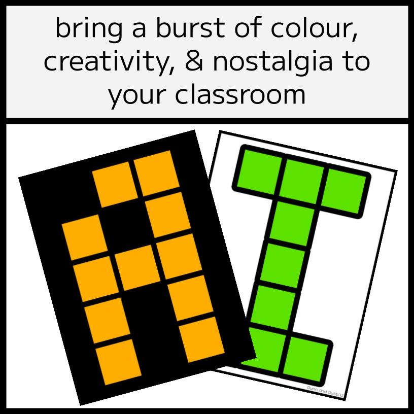 Tetris-Themed Classroom Display & Poster Set